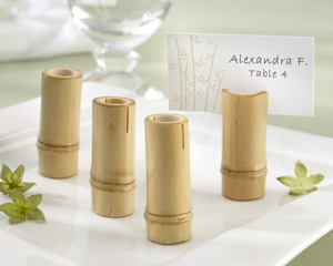 22013 Bamboo_Placecard_M Tranquility Eco-Friendly Bamboo Place Card Holder with Matching Place Cards