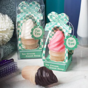 4753_med Luscious Ice Cream Cone Design Guest Soaps