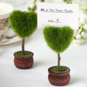 5368_med Unique Heart Design Topiary Place Card Holder