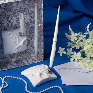 2407_med Calla Lily Design Wedding Pen Set