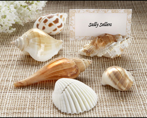 1_17016 ShellPlaceCard_M) "Shells by the Sea" Authentic Shell Placecard Holders
