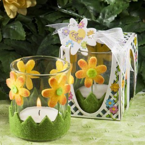 5442_med Cheery Floral Design Candle Holder Favors