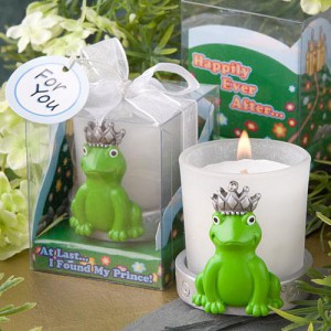 6524_med At Last I Found My Prince Collection Frog Votive Candle Holders