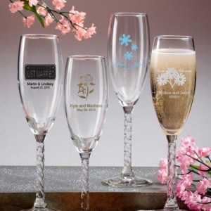 3303S_med Champagne Flute With Twisted Stem