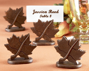 1_25037 LeafCardHolderM Classic Maple-Leaf Place Card Holder (Set of 4) "As Seen in Brides Magazine Sept/Oct 2008"