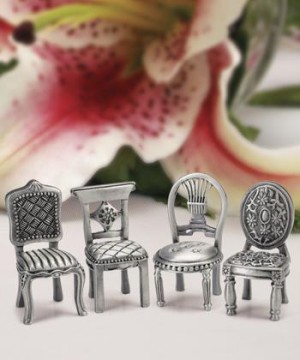 2784_med Pewter Chair Figurine Placecard Holders