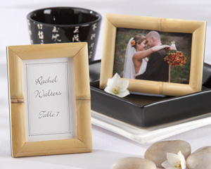 1_22018NA_Bamboo_Frame_M "Breezy Bamboo" Eco-Friendly Photo/Frame Place Card Holder