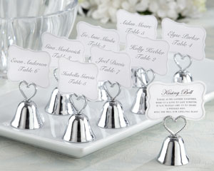 1_12006NA-Kissing_Bells_M "Kissing Bell" Place Card/Photo Holder