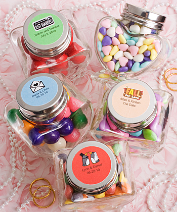 6736ST Personalized Expressions Collection Heart Shaped Glass Jars