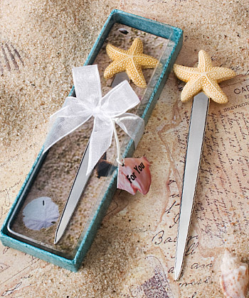 beach wedding favors Starfish Design Letter Opener Favors