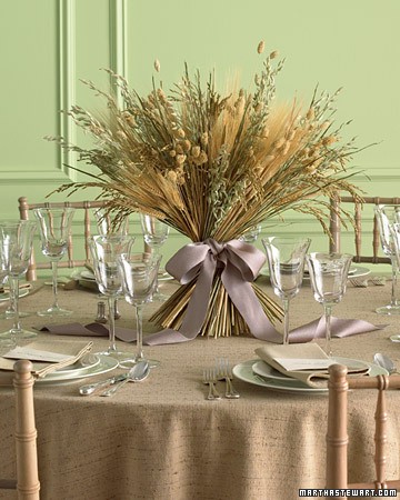Elegant and Simple Fall DIY Wedding Centerpiece Ideas Wheat Centerpiece