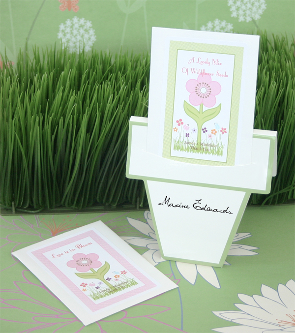 "Flowers in Bloom" Seed Packets with Flower Pot Card