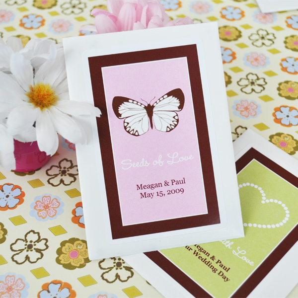 "Plant with Love" Personalized Flower Seed Favors