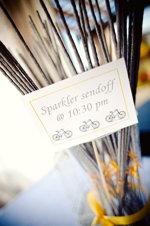 A Jessica and Justin Inspired Wedding Sparkler Send-off at Wedding