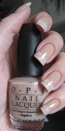 8 Beautiful Manicure Ideas for Your Wedding Day Lace Tip Manicure