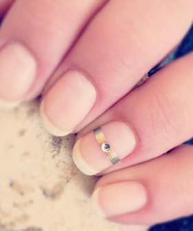 8 Beautiful Manicure Ideas for Your Wedding Day Engagement Ring Manicure