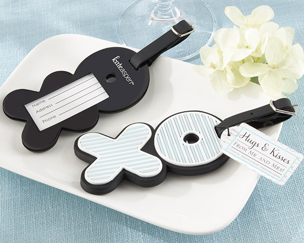 5 Luxurious Wedding Favors for Spring 2013 "Hugs & Kisses From Mr. & Mrs." Love-Filled Luggage Tag
