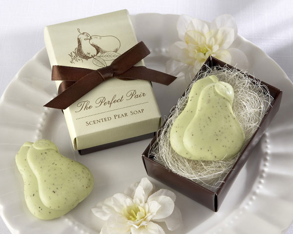 5 Luxurious Wedding Favors for Spring 2013 "The Perfect Pair" Scented Pear Soap