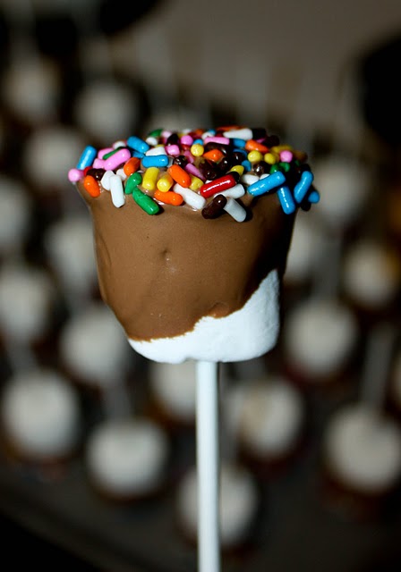 More Fun DIY Treats for Your Wedding Favor Bags and Boxes Chocolate Dipped Marshmellows with Sprinkles