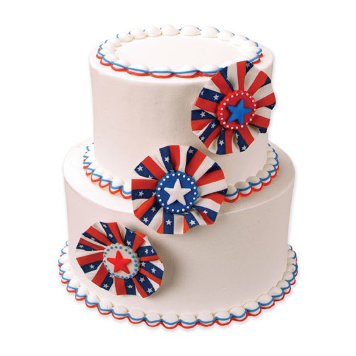 Wedding Theme: 4th of July Fourth of July Red, White and Blue Wedding Cake