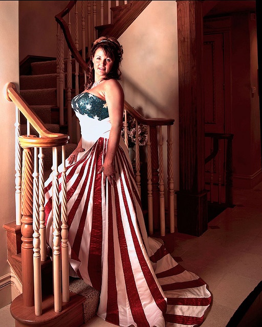 Wedding Theme: 4th of July American Flag Wedding Dress