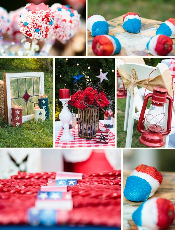 Wedding Theme: 4th of July Red White and Blue Fourth of July Wedding