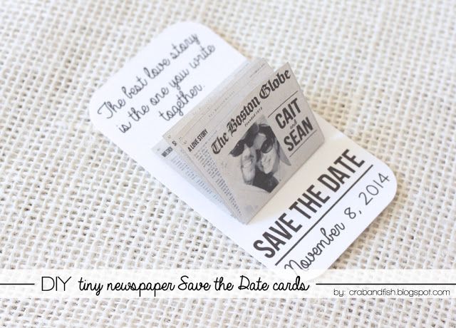 5 Adorable Save the Date Card Ideas Tiny Newspaper Save the Date Card