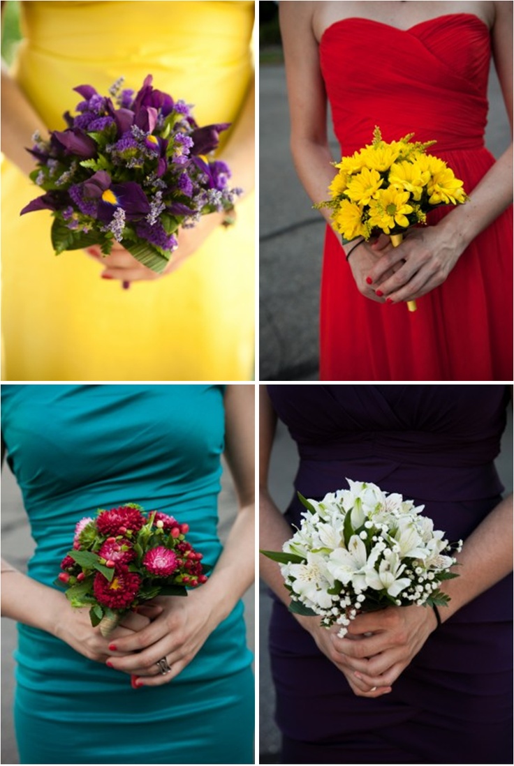 Wedding Palette: Confetti Bright and Colorful Bridesmaid Dresses