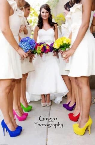 Wedding Palette: Confetti Colorful Wedding Shoes for Bridesmaids