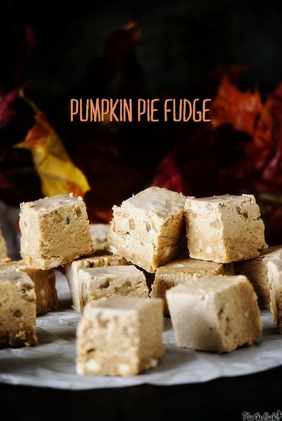 Fall Wedding Favor Bags or Boxes: Pumpkin Pie Fudge Pumpkin Pie Fudge