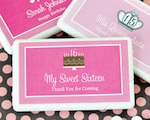 Personalized Sweet Sixteen (or 15) Mini Mint Favors wedding favors