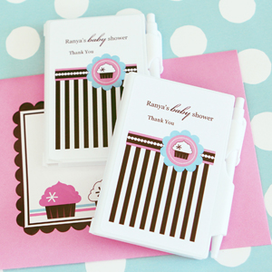 Personalized Notebook Favors - Cupcake Party wedding favors