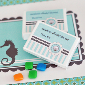 Personalized Gum Boxes - Beach Party wedding favors