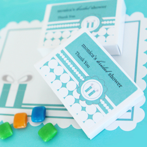 Personalized Gum Boxes - Something Blue wedding favors