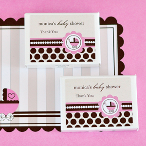 Personalized Gum Boxes - Pink Baby wedding favors