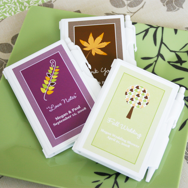 Fall Personalized Notebook Favors