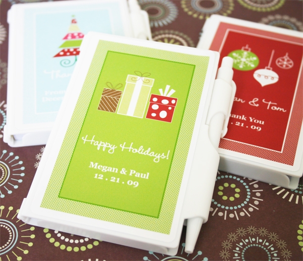 A Winter Holiday Personalized Notebook Favors