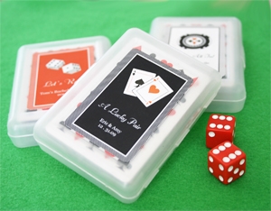 "A Lucky Pair" Vegas Themed Playing Cards wedding favors