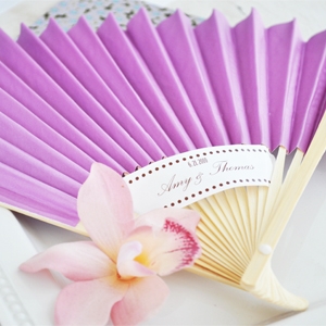 Colored Paper Fans wedding favors