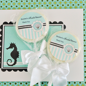 Personalized Lollipop Favors - Beach Party wedding favors
