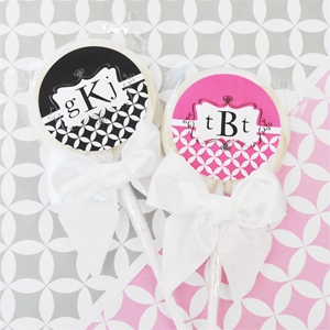 Mod Monogram Personalized Lollipop Favors wedding favors