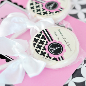 Personalized Lollipop Favors - Parisian Party wedding favors