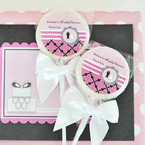 Personalized Lollipop Favors - Wedding Shower wedding favors
