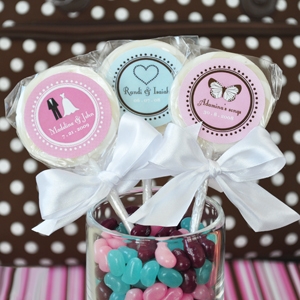 "Something Sweet" Theme Personalized Lollipop Favors wedding favors