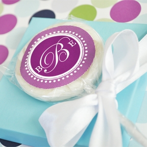"Something Sweet" Monogram Personalized Lollipop Favors wedding favors