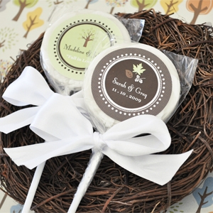 "Fall for Love" Personalized Lollipop Favors wedding favors