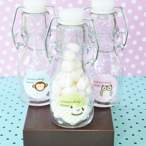 Baby Animal Personalized Mini Glass Bottles wedding favors