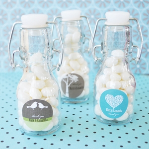 Elite Design Personalized Mini Glass Bottles wedding favors