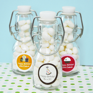 Personalized Birthday Mini Glass Bottles wedding favors