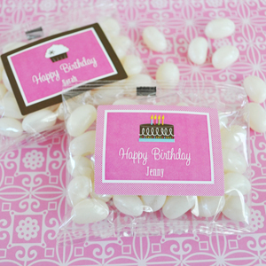 Personalized Birthday Jelly Bean Packs wedding favors